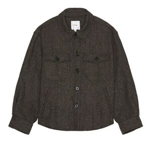 Found Dark Herringbone Grey Brownish Over Shirt